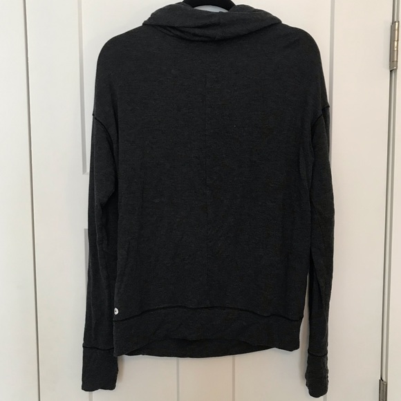 90 Degree by Reflex Charcoal Mock Neck Pullover Thin Sweatshirt Size L - Picture 3 of 7